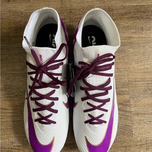 Nike Zoom Superfly 9 Elite FG “NBY” White Purple Gold 8.5M/10W FN6746-901